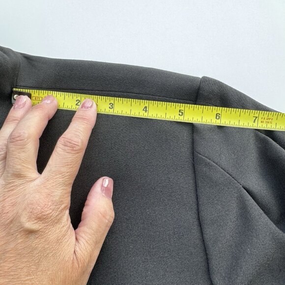 Tristan Cropped Black Blazer Short Sleeves Dark Academia Sz 14 Vintage - Picture 6 of 13